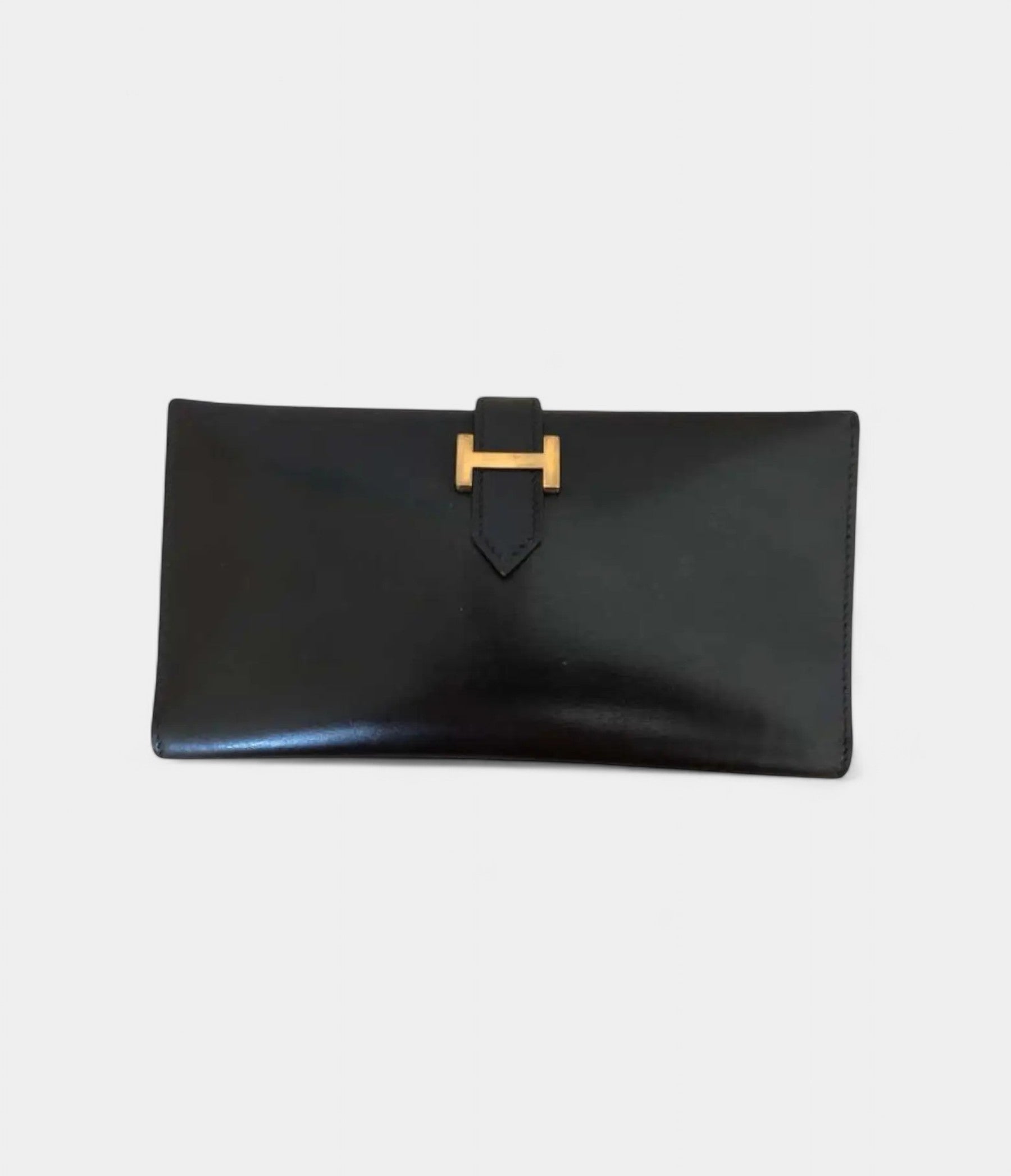 Hermès Béarn Leather Wallet In Black Classic Symbol Of Sophistication