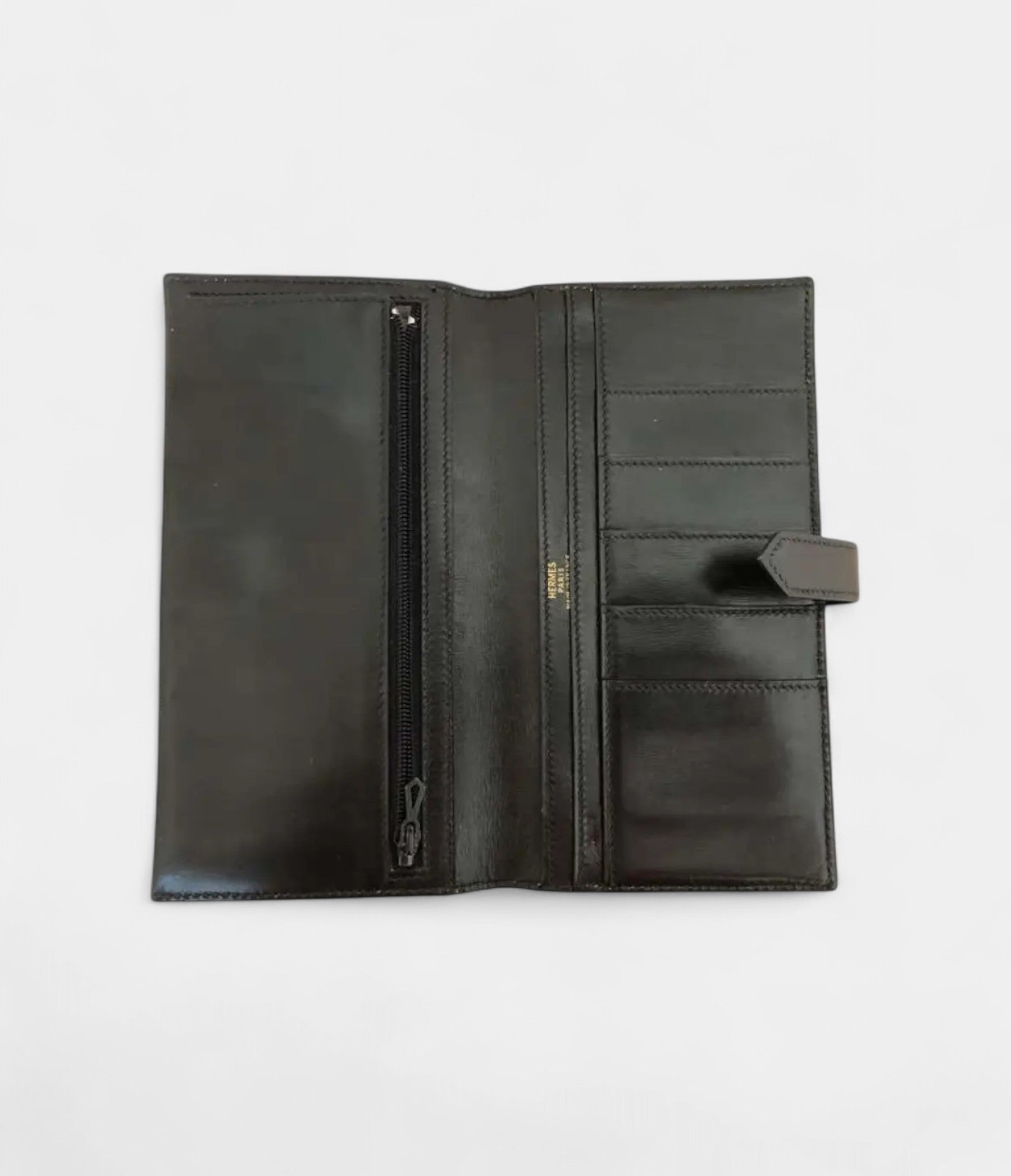 Hermès Béarn Leather Wallet In Black Classic Symbol Of Sophistication