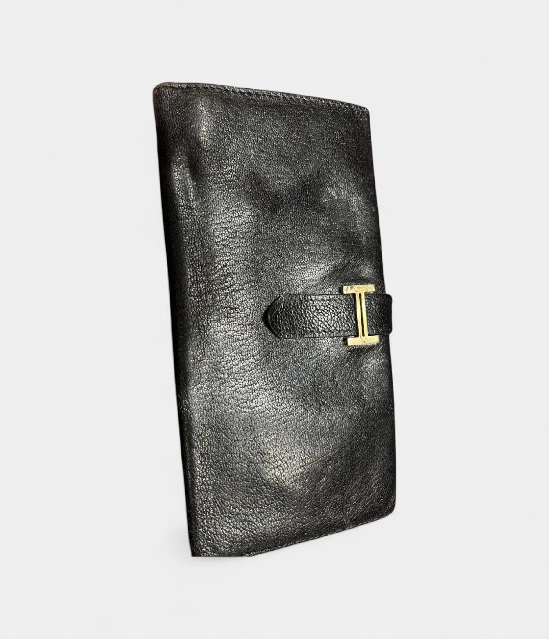 Hermès Béarn Leather Wallet In Black Expression Of Elegance