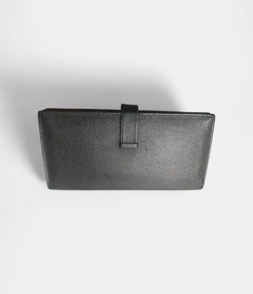 Hermès Béarn Leather Wallet In Black Timeless Symbol Of Sophistication