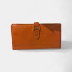 Hermès Béarn Leather Wallet In Orange Vibrant Statement