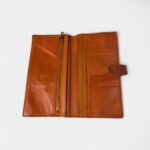 Hermès Béarn Leather Wallet In Orange Vibrant Statement
