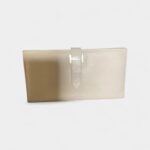 Hermès Béarn Leather Wallet In White Timeless Statement Of Elegance