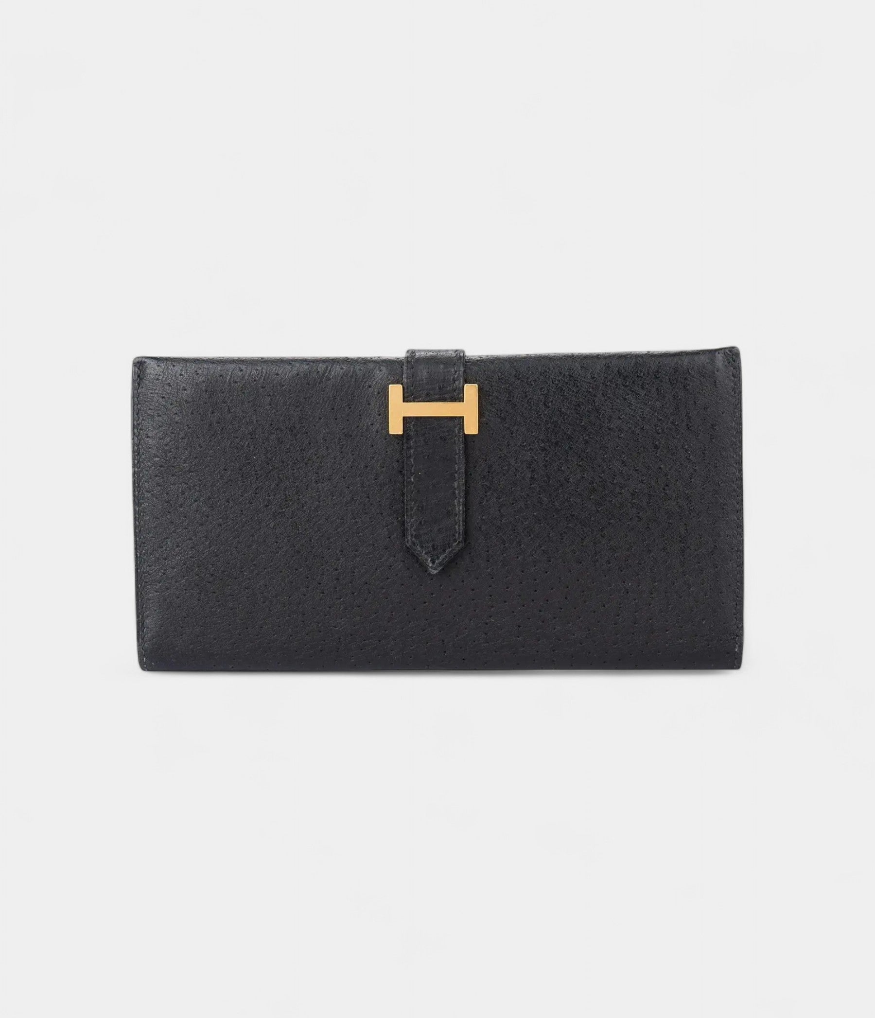 Hermès Béarn Leather Wallet in Black Classic Elegance Every Detail