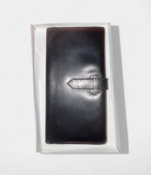 Hermès Béarn Leather Wallet in Black Classic Elegance Perfected