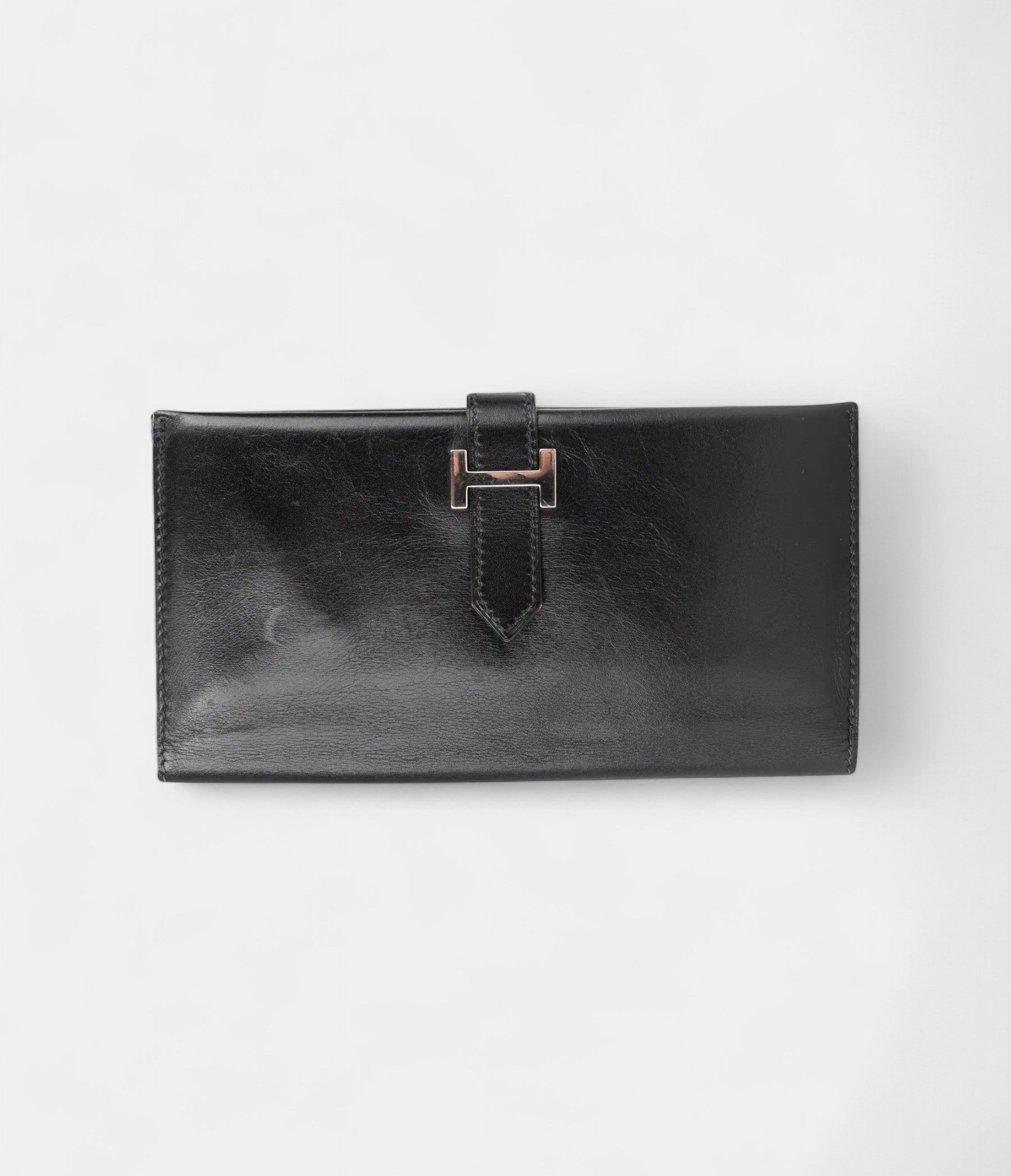 Hermès Béarn Leather Wallet in Black Iconic Elegance