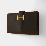 Hermès Béarn Leather Wallet in Black Pure Elegancem Timeless Design