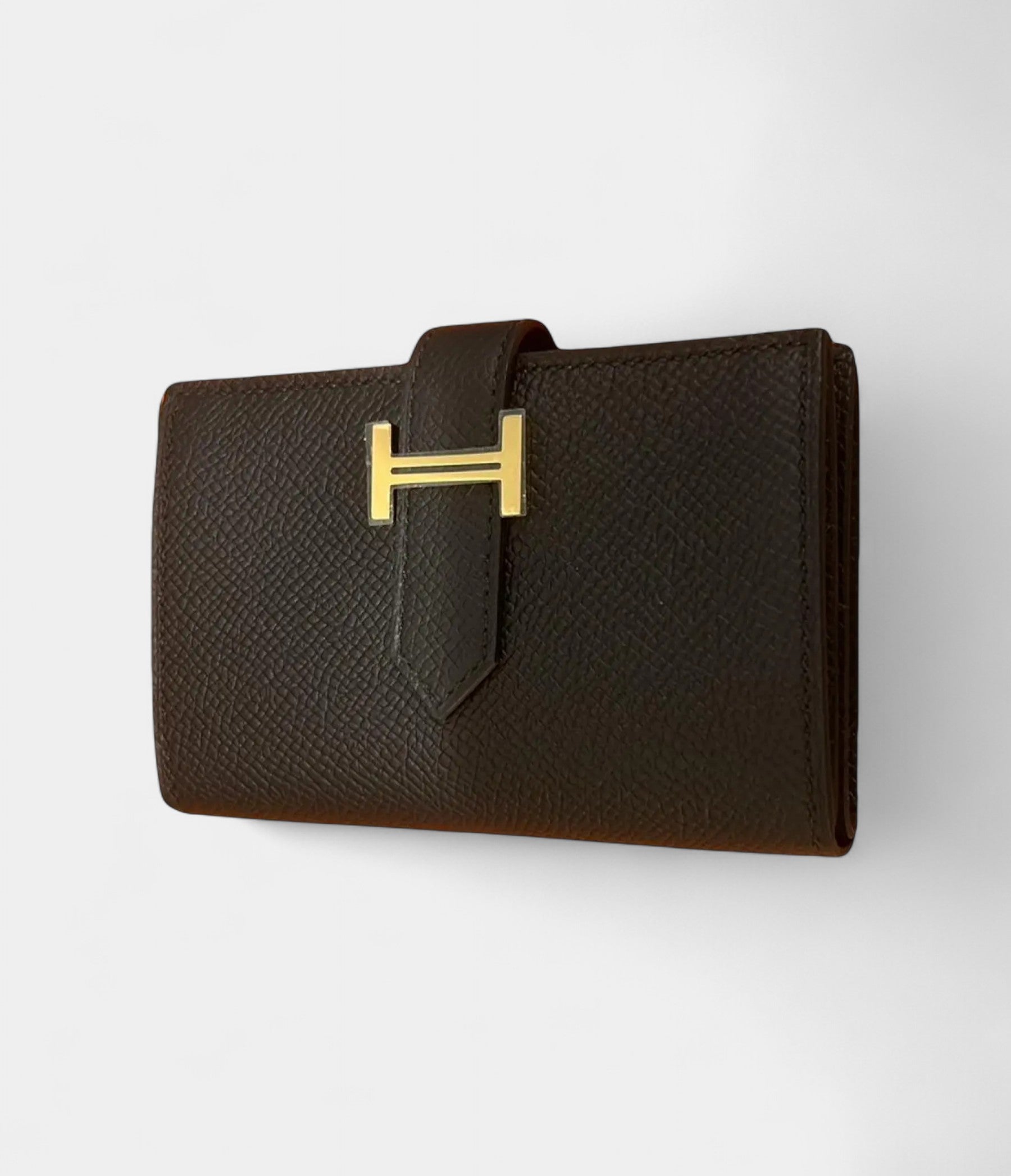 Hermès Béarn Leather Wallet in Black Pure Elegancem Timeless Design