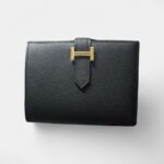 Hermès Béarn Leather Wallet in Black Timeless Luxury Sleek Silhouette
