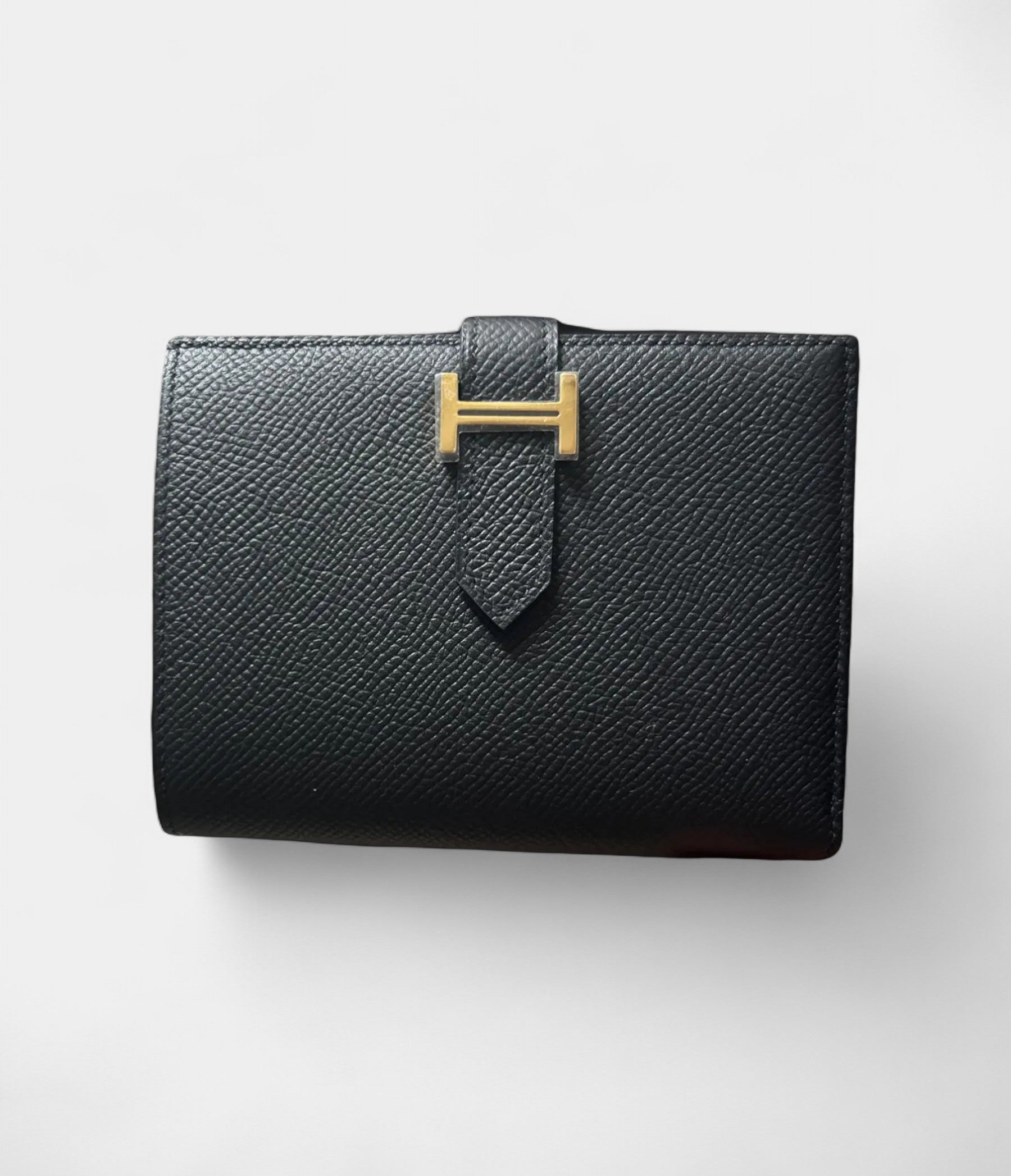 Hermès Béarn Leather Wallet in Black Timeless Luxury Sleek Silhouette
