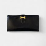 Hermès Béarn Leather Wallet in Black Timeless Sophistication Classic
