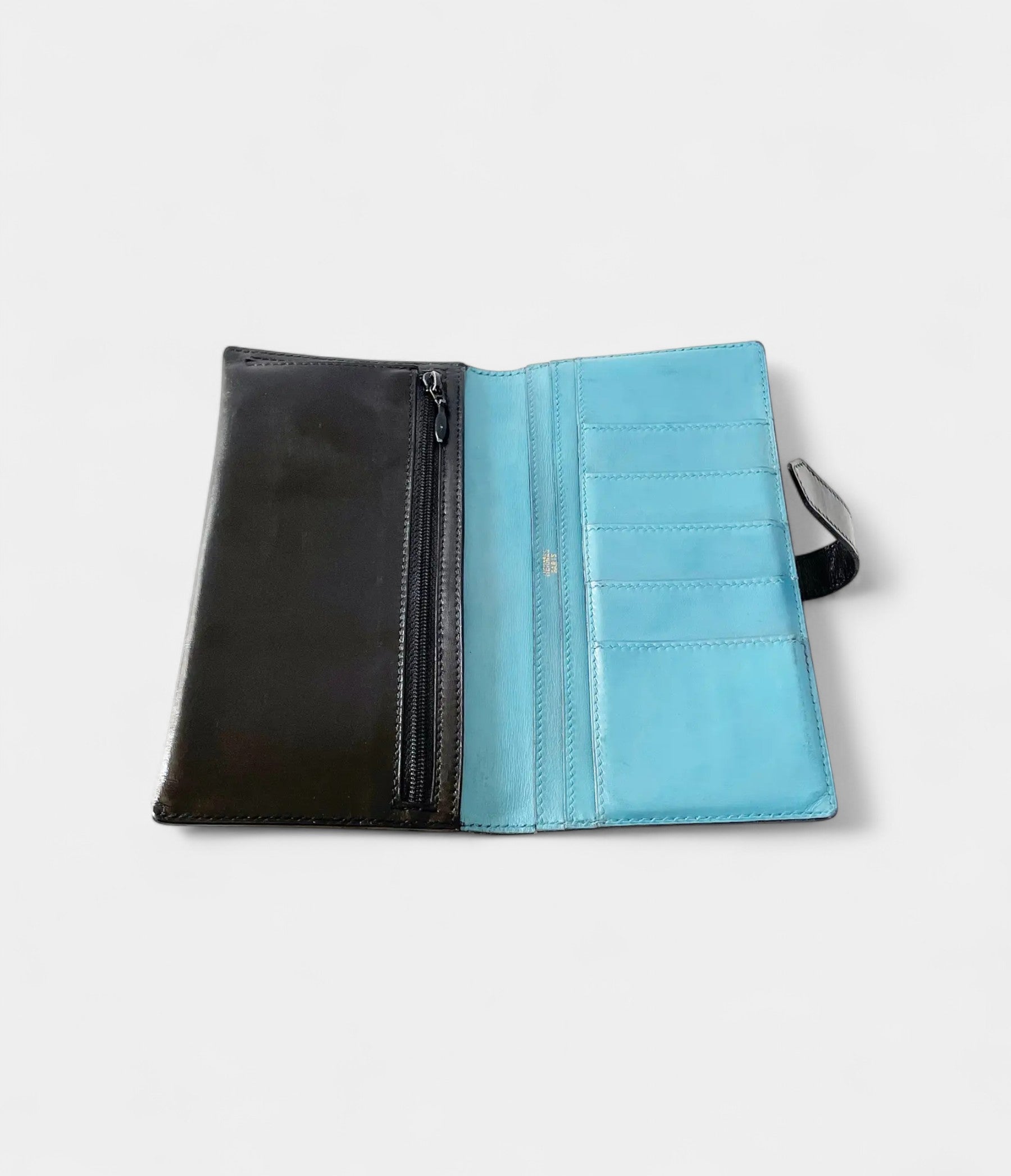 Hermès Béarn Leather Wallet in Black Timeless Sophistication Classic