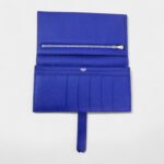 Hermès Béarn Leather Wallet in Blue Classic Craftsmanship with a Cool Edge