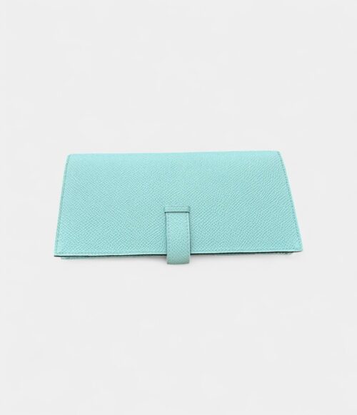 Hermès Béarn Leather Wallet in Blue Cool Elegance Timeless Silhouette