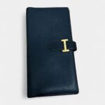 Hermès Béarn Leather Wallet in Blue Cool Elegance Timeless Silhouette