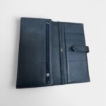 Hermès Béarn Leather Wallet in Blue Cool Elegance Timeless Silhouette