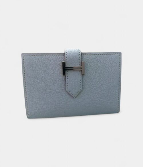 Hermès Béarn Leather Wallet in Blue Cool Sophistication with Iconic Charm