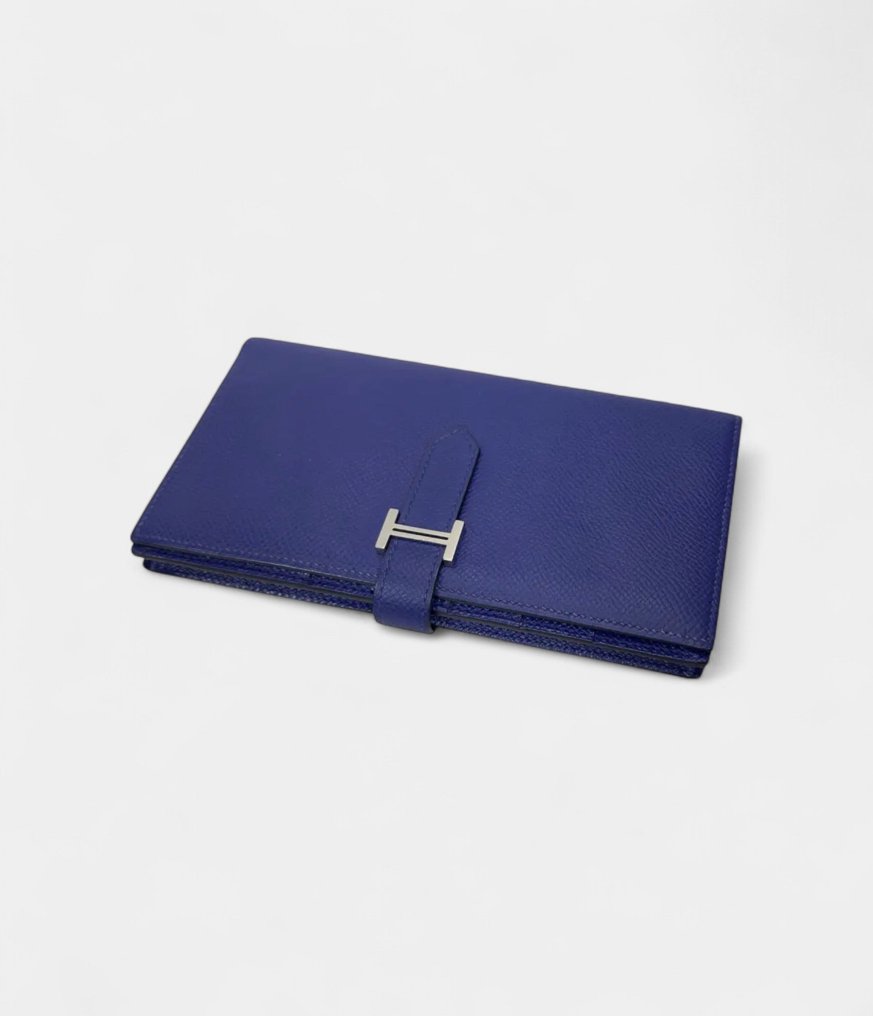 Hermès Béarn Leather Wallet in Blue Refined Craftsmanship Cool Classic Hue