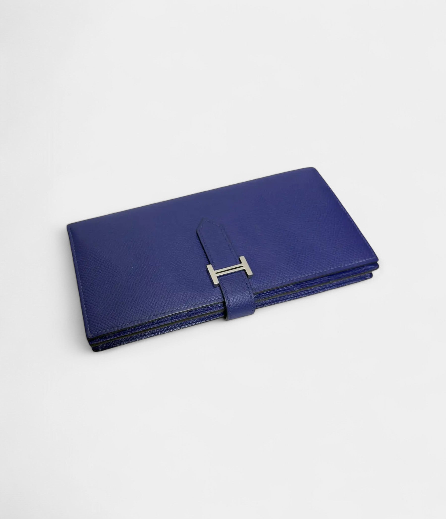 Hermès Béarn Leather Wallet in Blue Refined Craftsmanship Cool Classic Hue