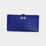 Hermès Béarn Leather Wallet in Blue Refined Craftsmanship Cool Classic Hue