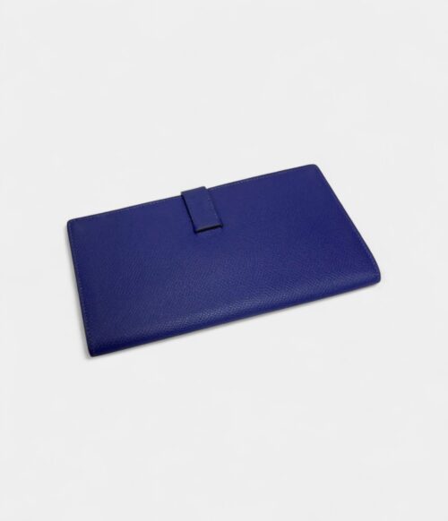 Hermès Béarn Leather Wallet in Blue Refined Craftsmanship Cool Classic Hue