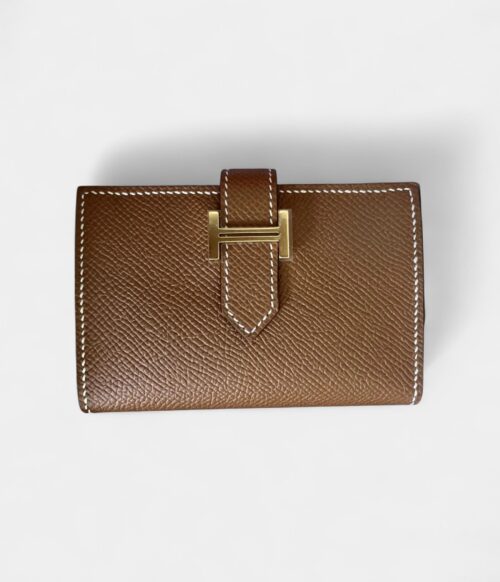 Hermès Béarn Leather Wallet in Brown Timeless Craftsmanship Warm Classic Hue