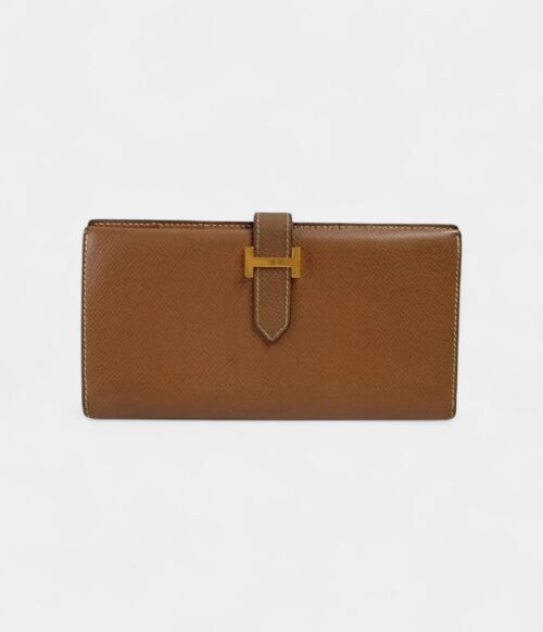 Hermès Béarn Leather Wallet in Brown Understated Luxury Classic Tone