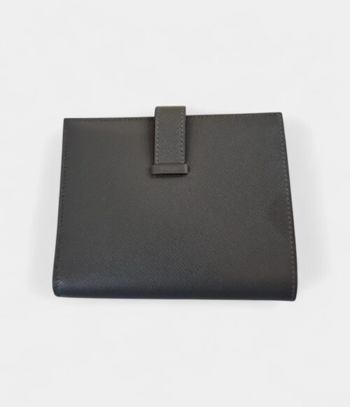 Hermès Béarn Leather Wallet in Grey Subtle Elegance with Iconic Appeal