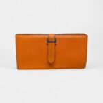 Hermès Béarn Leather Wallet in Orange Bold Heritage Refined Silhouette