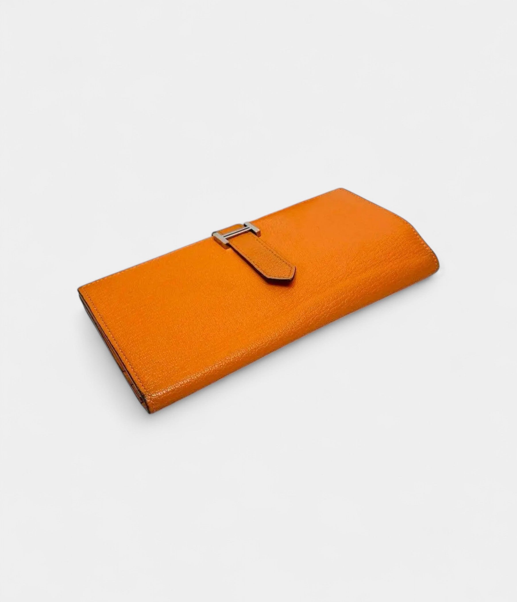 Hermès Béarn Leather Wallet in Orange Bold Heritage Refined Silhouette