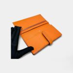 Hermès Béarn Leather Wallet in Orange Bold Heritage Refined Silhouette