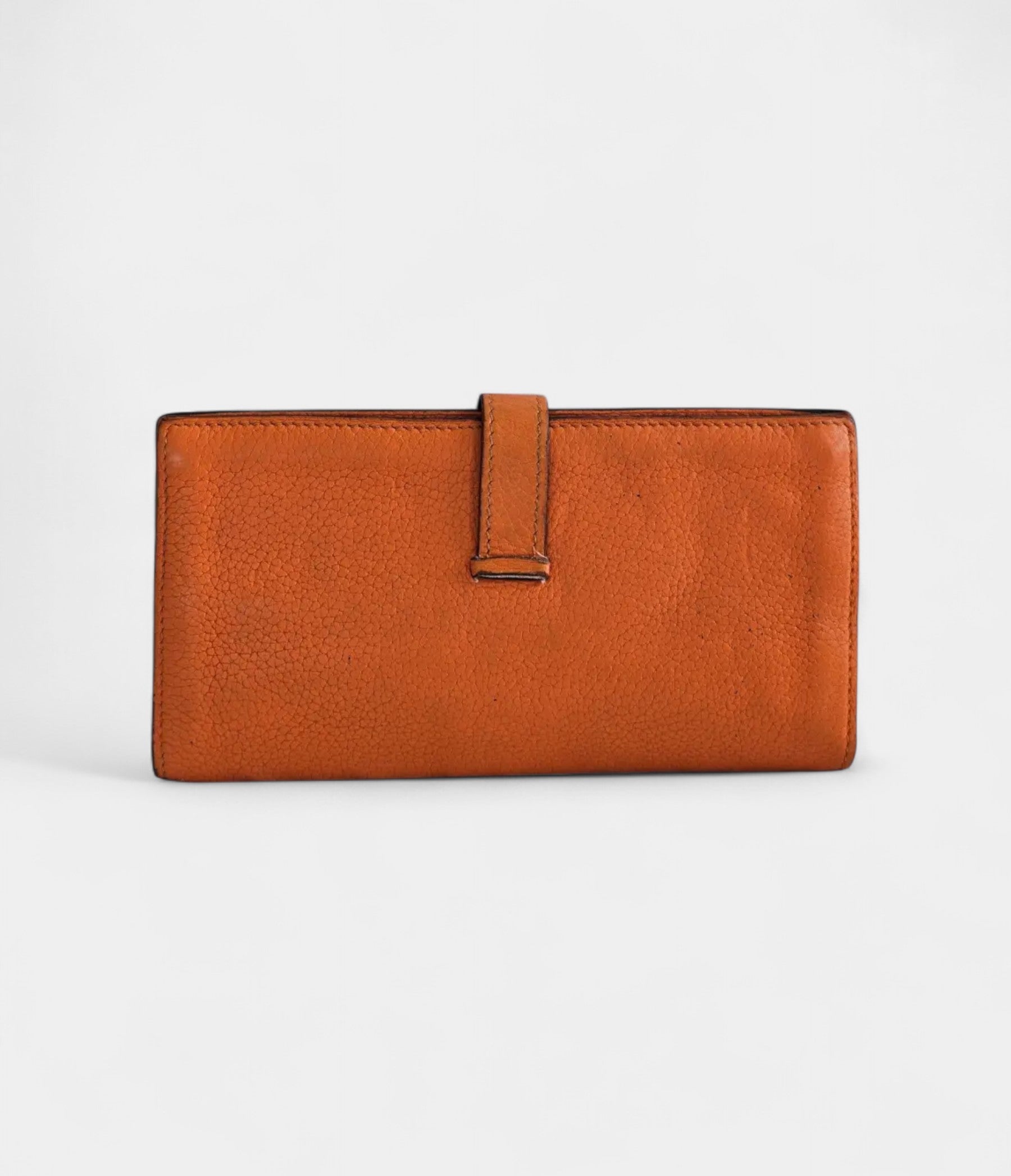 Hermès Béarn Leather Wallet in Orange Iconic Color Timeless Craftsmanship