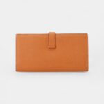 Hermès Béarn Leather Wallet in Orange Signature Style