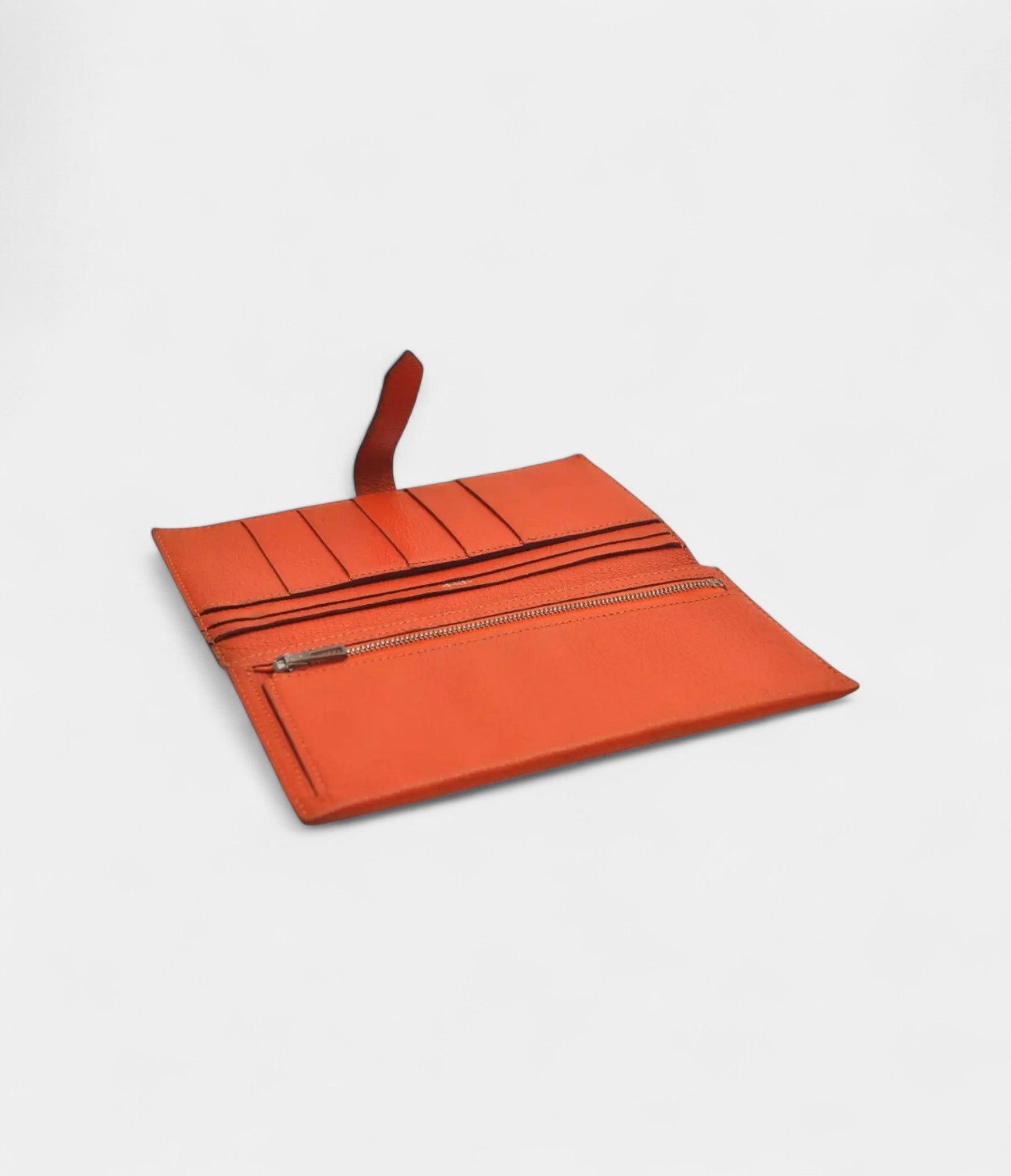 Hermès Béarn Leather Wallet in Orange Vibrant Heritage Iconic Design