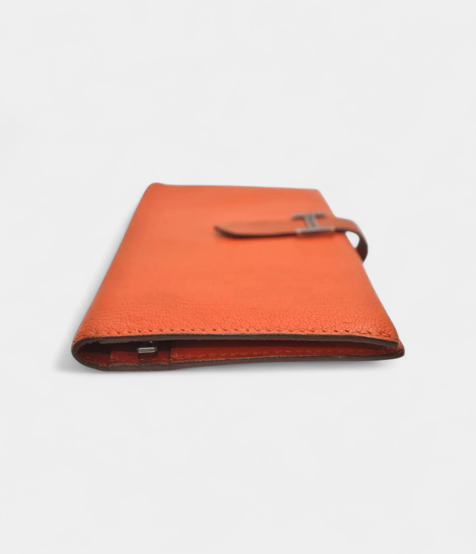 Hermès Béarn Leather Wallet in Orange Vibrant Heritage Iconic Design