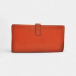 Hermès Béarn Leather Wallet in Orange Vibrant Heritage Iconic Design