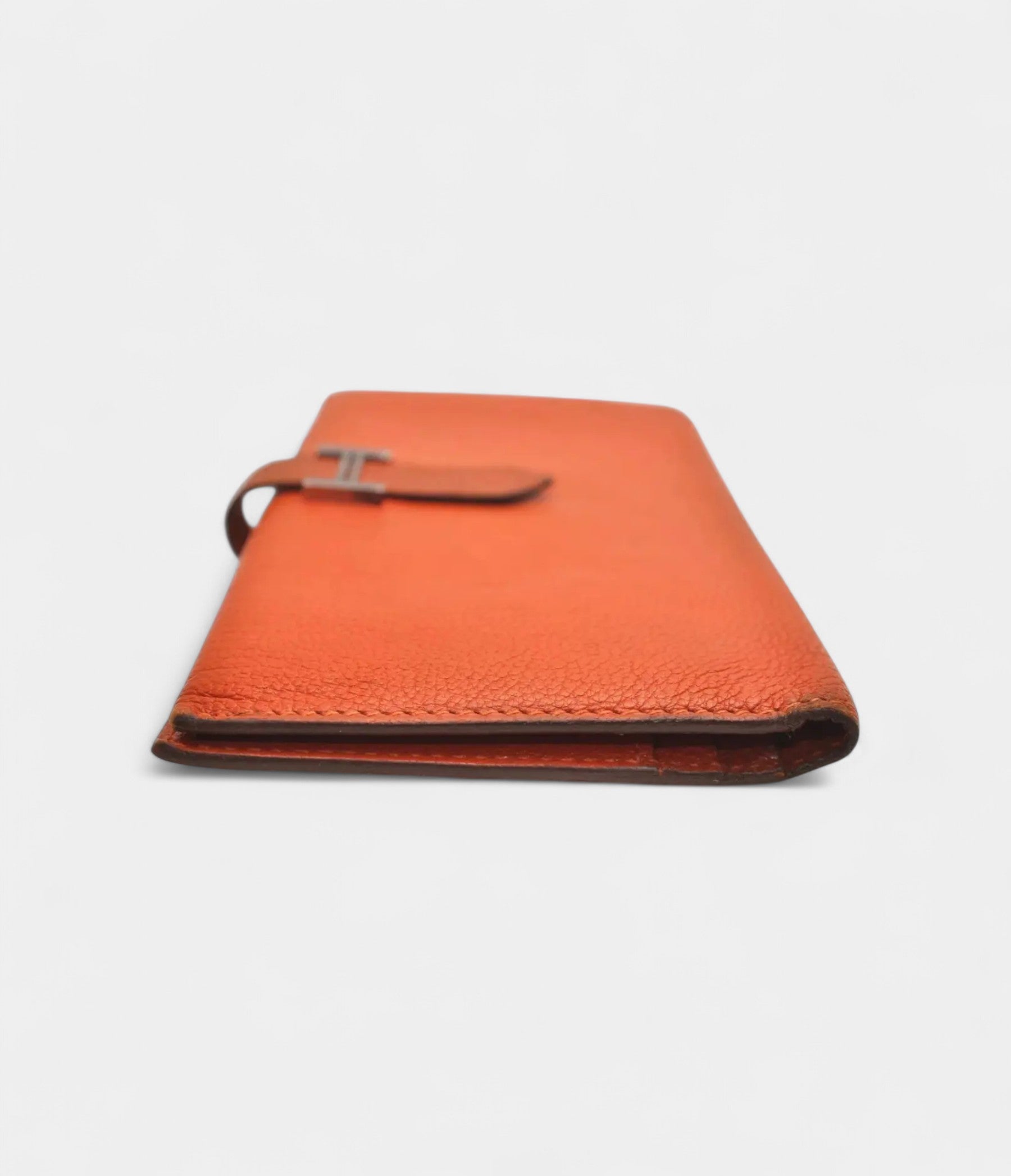 Hermès Béarn Leather Wallet in Orange Vibrant Heritage Iconic Design