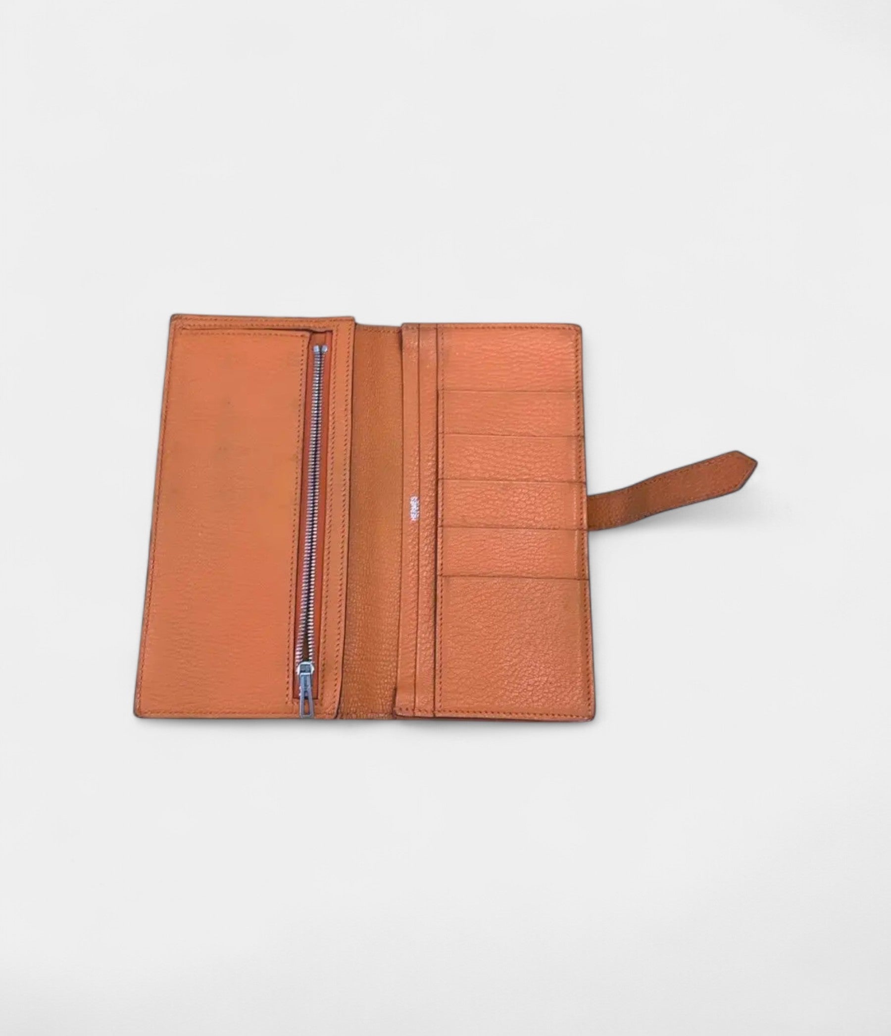 Hermès Béarn Leather Wallet in Orange Vibrant Heritage Timeless Silhouette