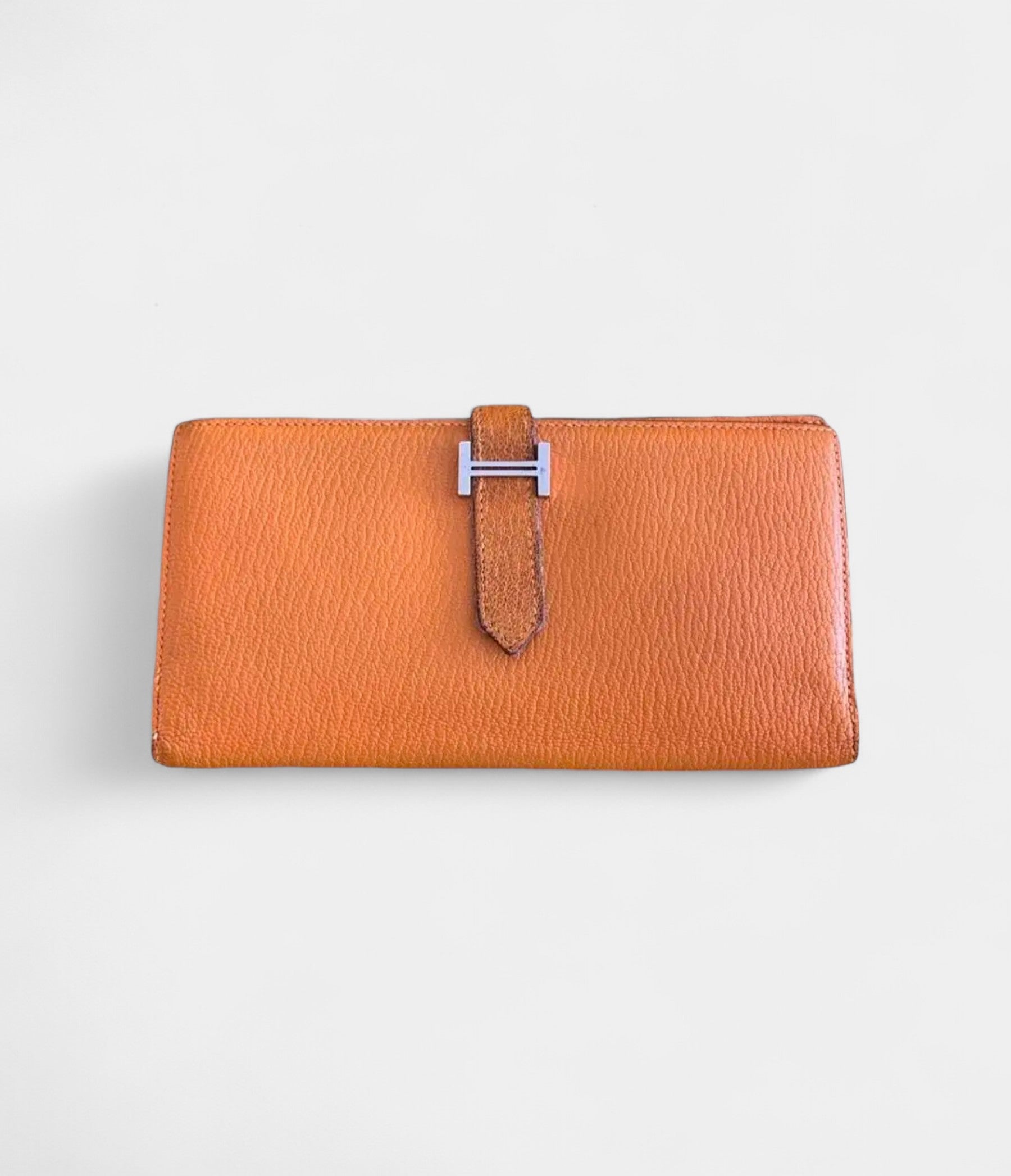 Hermès Béarn Leather Wallet in Orange Vibrant Heritage Timeless Silhouette