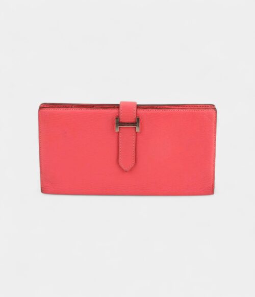 Hermès Béarn Leather Wallet in Pink Feminine Elegance Signature Silhouette