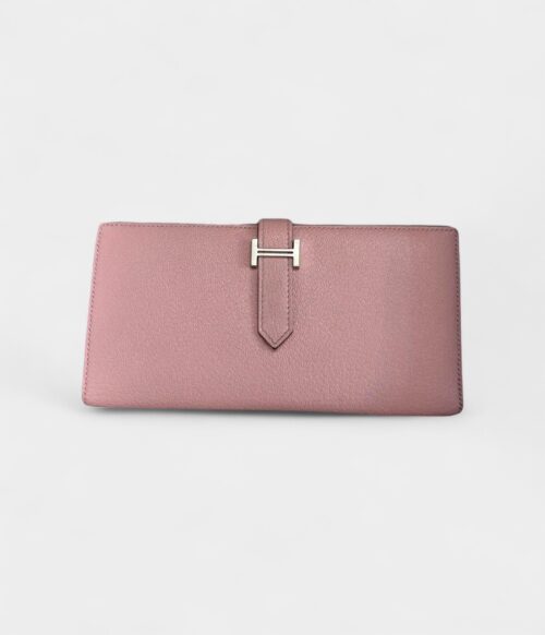 Hermès Béarn Leather Wallet in Pink Feminine Grace with Iconic Elegance