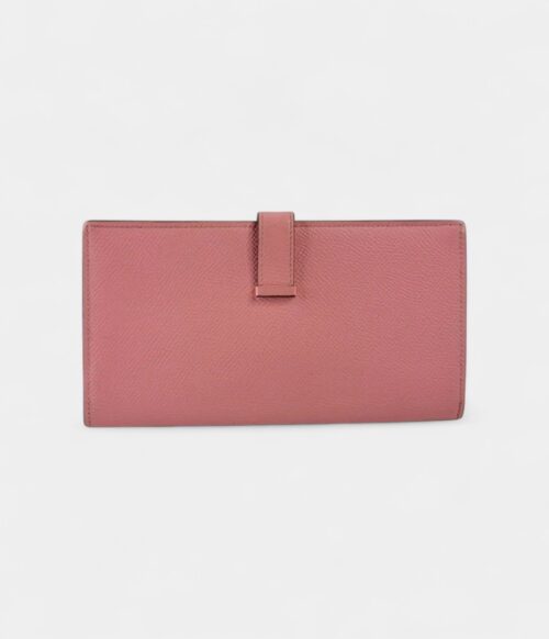 Hermès Béarn Leather Wallet in Pink Feminine Sophistication Signature Design