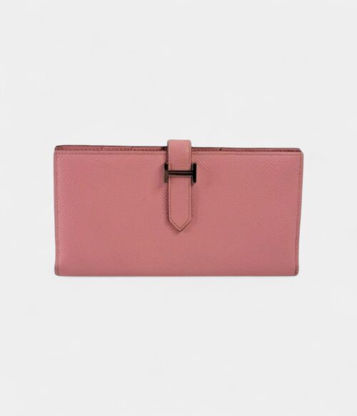Hermès Béarn Leather Wallet in Pink Feminine Sophistication Signature Design