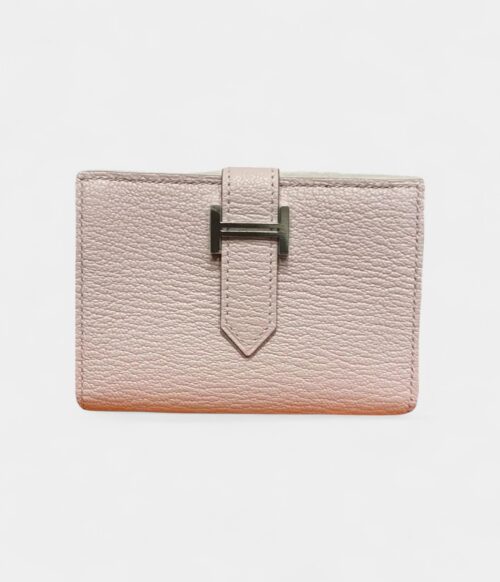 Hermès Béarn Leather Wallet in Pink Soft Sophistication with Signature Detail
