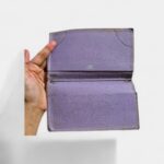 Hermès Béarn Leather Wallet in Purple Bold Elegance Signature Silhouette