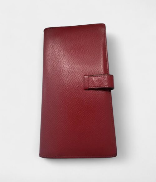 Hermès Béarn Leather Wallet in Red Bold Sophistication Classic Form