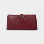 Hermès Béarn Leather Wallet in Red Bold Sophistication Classic Form