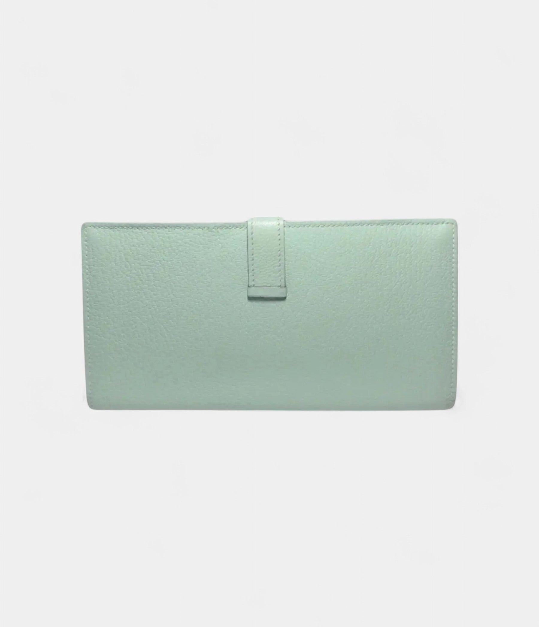Hermès Béarn Leather Wallet in Turquoise Fresh Elegance Signature Design
