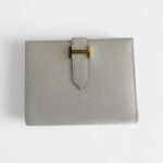 Hermès Béarn Leather Wallet in White Minimalist Luxury Timeless Silhouette
