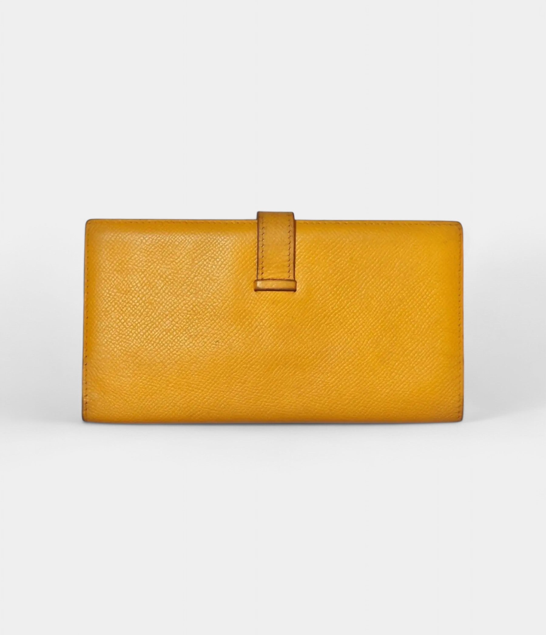 HermesBearnLeatherWalletinYellowBrightSophisticationClassicForm_1.jpg Hermès Béarn Leather Wallet in Yellow Bright Sophistication Classic Form